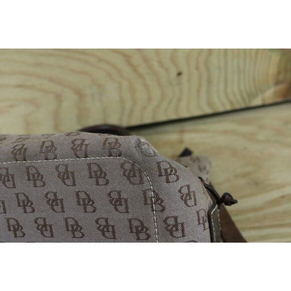 Dooney Bourke Bag Tassel Signature Monogram Brown Tote Vintage Zipper USA - Picture 10 of 14